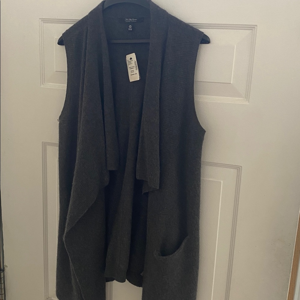 NEW cashmere Saks Fifth Avenue longline vest